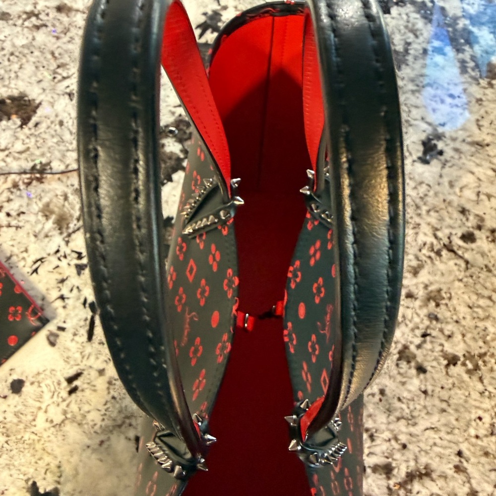 Christian Louboutin Large Cabata Loubinthesky Red and Black Tote Bag LIKE NEW! - Picture 5 of 14